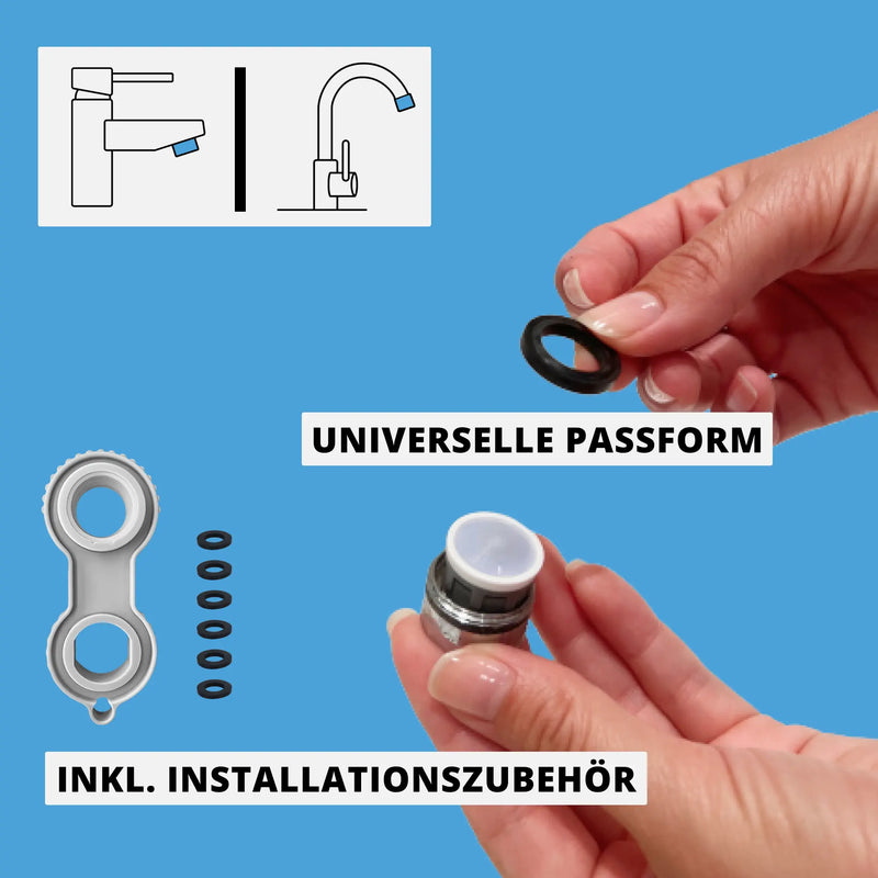 Strahlregler mit grünem Knopf